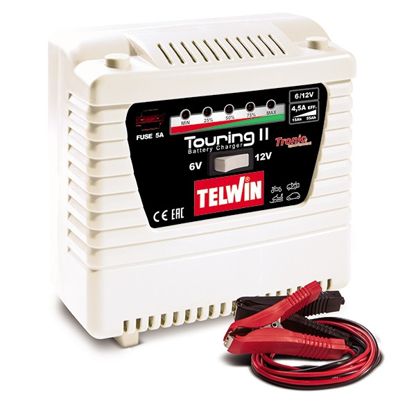 Hiel Renaissance terugtrekken Telwin Touring 11 accu-/druppellader voor Lood, Gel (6-12 V, 4.5 A) Telwin  123accu.nl