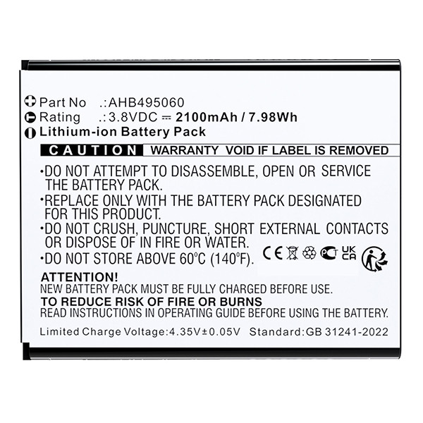 Tenda AHB495060 accu (3.8 V, 2100 mAh, 123accu huismerk) ATE00232 - 4