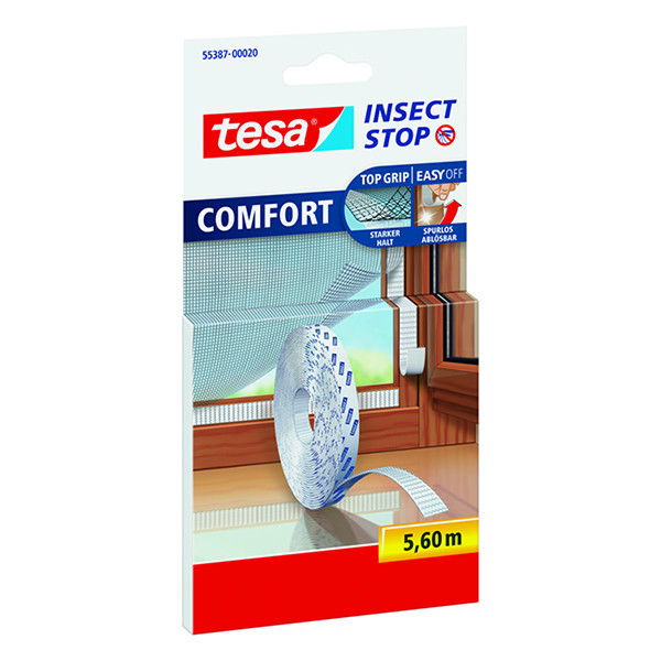 Tesa vliegenhor Insect Stop comfort klittenband navulrol 9 mm x 560 cm 203362 - 1