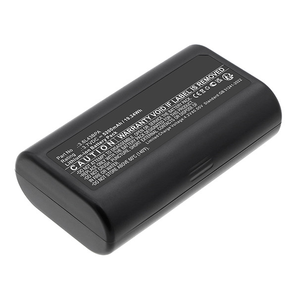 Texas Instruments 3.6L43BPA accu (3.7 V, 5200 mAh, 123accu huismerk) ATE00230 - 1