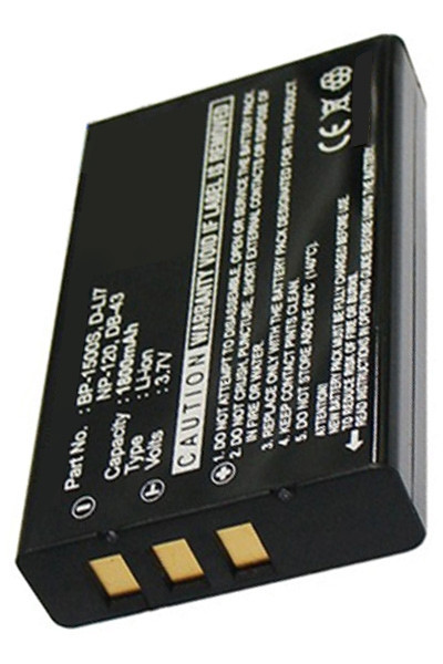 Toshiba D-LI7 / DB-43 / NP-120 accu (3.7 V, 1800 mAh, 123accu huismerk)  ATO00447 - 1