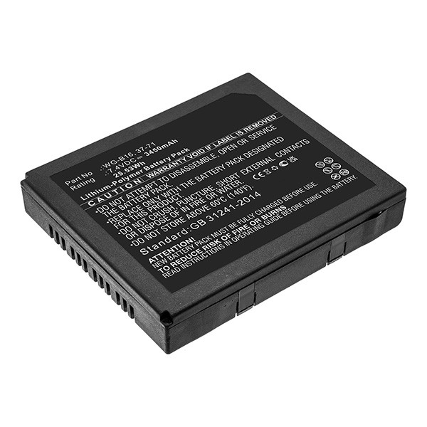Triplett 37-71 / WG-B16 accu (7.4 V, 3450 mAh, 123accu huismerk)  ATR00118 - 1