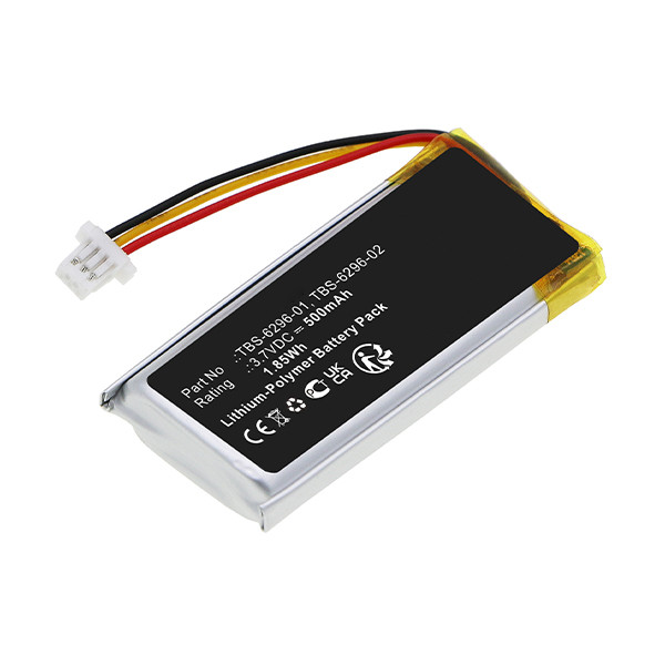 Turtle Beach TBS-6296-01 / TBS-6296-02 accu (3.7 V, 500 mAh, 123accu huismerk) ATU00005 - 1