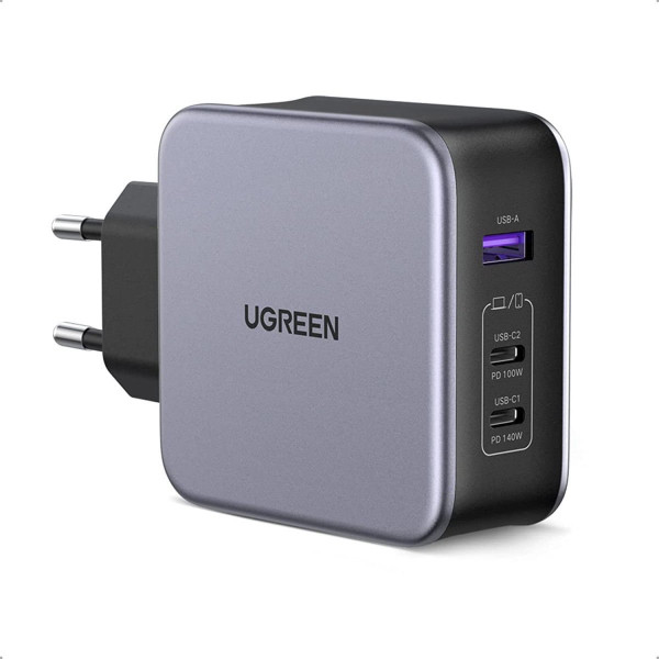 UGREEN GaN2 Quick Charger 140W (1x USB-A, 2x USB-C / Grijs)  AUG00001 - 1