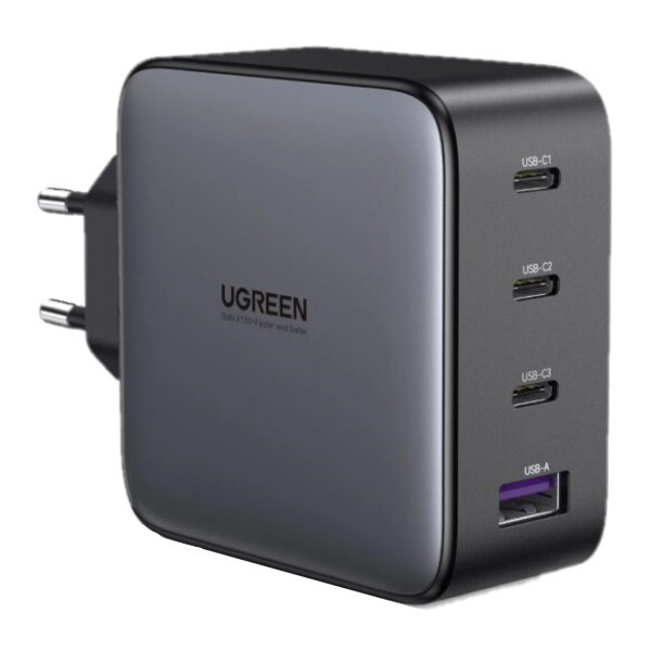 UGREEN GaN2 Quick charger 100W (1x USB QC3.0, 3x USB-C PD3.0)  AUG00003 - 1