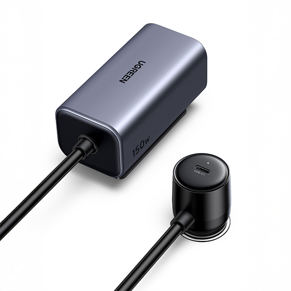 UGREEN GaN USB auto snellader 150W (1x USB en 3x USB-C)  AUG00030 - 1