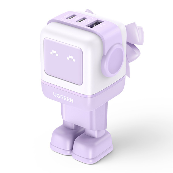 UGREEN Robot GaN Fast Charger 65W paars (1x USB QC4.0, 2x USB-C QC4.0)  AUG00026 - 2