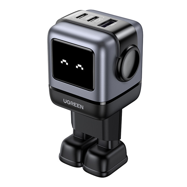 UGREEN Robot GaN Fast Charger 65W zwart (1x USB QC4.0, 2x USB-C QC4.0)  AUG00025 - 2