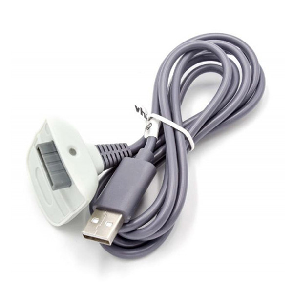 USB oplaadkabel voor Xbox 360 controller (grijs, 123accu huismerk)  AMI00508 - 1
