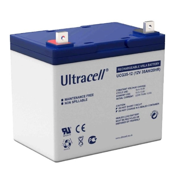 peper kanaal bungeejumpen UltraCell UCG35-12 Deep Cycle Gel accu (12V, 35 Ah, T5 terminal) Ultracell  123accu.nl