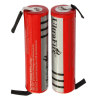 UltraFire 18650 batterij met soldeerlippen 2 stuks (3,7 V, 3000 mAh)