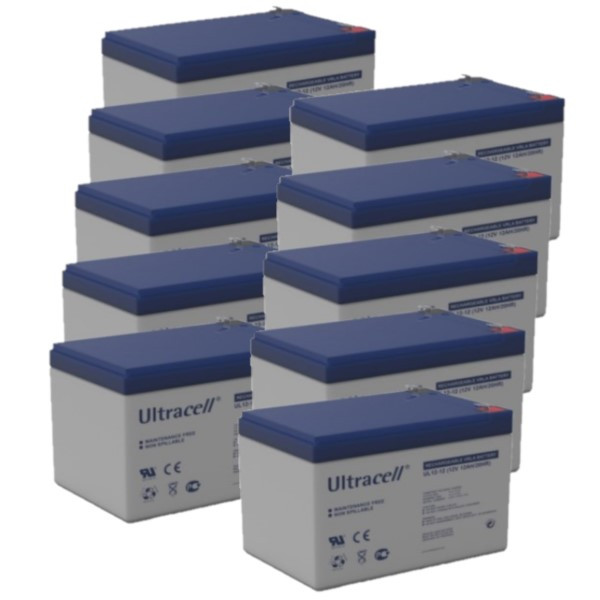 10 Stuks: Ultracell UL12-12 VRLA AGM Loodaccu's (12V, 12 Ah, T1 terminal) AUL00013 - 1