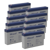 10 Stuks: Ultracell UL7-6 VRLA AGM Loodaccu's (6V, 7.0 Ah, T1 terminal)