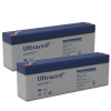 2 Stuks: Ultracell UL2.6-12 VRLA AGM Loodaccu's (12V, 2.6 Ah, T1 terminal)