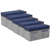 5 Stuks: Ultracell UL1.3-12 VRLA AGM Loodaccu's (12V, 1.3 Ah, T1 terminal)