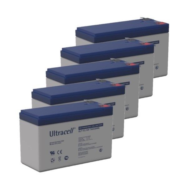 Ultracell 5 Stuks: Ultracell UL7-12 VRLA AGM Loodaccu's (12V, 7.0 Ah, T1 terminal)  AUL00056 - 1