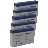 5 Stuks: Ultracell UL7-6 VRLA AGM Loodaccu's (6V, 7.0 Ah, T1 terminal)