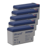 5 stuks: Ultracell UL9-12 VRLA AGM Loodaccu's (12V, 9.0 Ah, T2 terminal)
