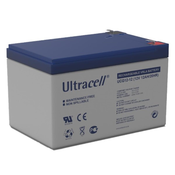 Ultracell UCG12-12 Deep Cycle Gel accu (12V, 12 Ah, T1 terminal)  AUL00034 - 