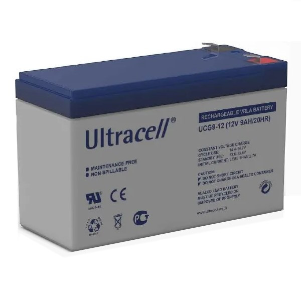 Ultracell UCG9-12 Deep Cycle Gel accu (12V, 9.0 Ah, T2 terminal)  AUL00046 - 