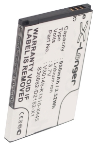 Unify X445 / S30852-D2152-X1 accu (950 mAh, 123accu huismerk)  AUN00128