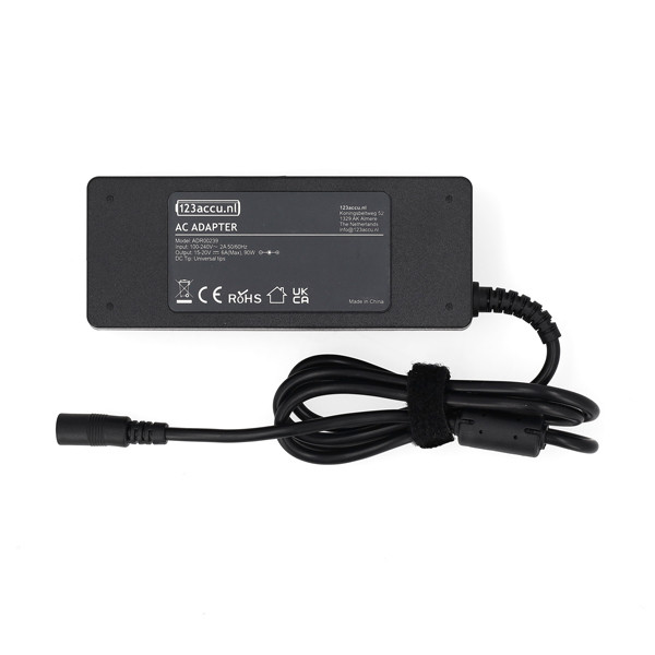 Universele 90W adapter met 20 aansluitingen (20 V, 4.5 A, 90 W, 123accu huismerk) ADR00239 - 2