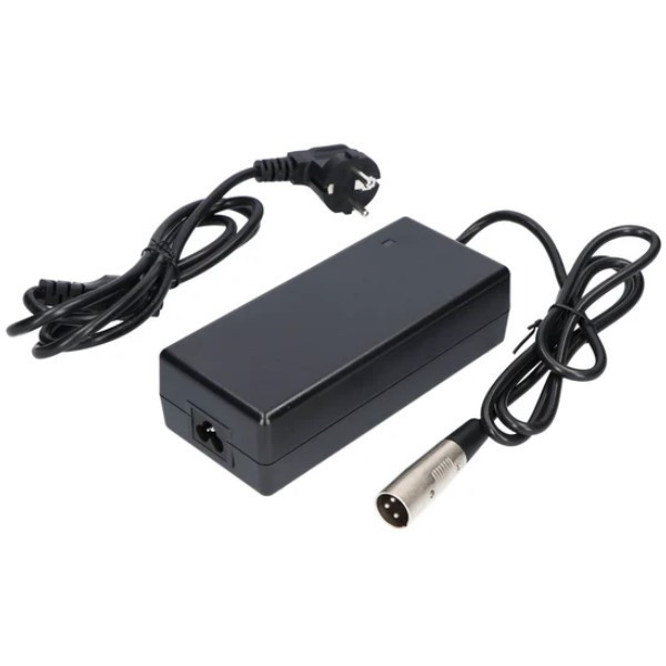 Universele acculader E-bike 3-Pins XLR (42V, 2A, 84W,  123accu huismerk) ADR00393 - 1