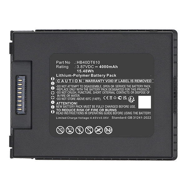 Urovo HB40DT610 accu (3.87 V, 4000 mAh, 123accu huismerk) AUR00020 - 3