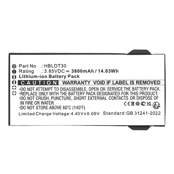 Urovo HBLDT30 accu (3.85 V, 3800 mAh, 123accu huismerk) AUR00018 - 4