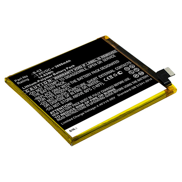 VIVO B-K2 accu (3.85 V, 4000 mAh, 123accu huismerk)  AVI00194 - 1