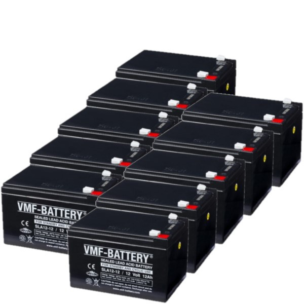 VMF 10 Stuks: SLA12-12 VRLA AGM Loodaccu's (12V, 12 Ah, T1 terminal)  AVM00226 - 1