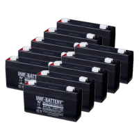 VMF 10 Stuks: VMF SLA1.3-6 VRLA AGM Loodaccu's (6V, 1.3 Ah, T1 terminal)  AVM00179