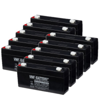 VMF 10 Stuks: VMF SLA3.2-6 VRLA AGM Loodaccu's (6V, 3.2 Ah, T1 terminal)  AVM00181
