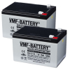 2 Stuks: VMF DC12-12 AGM Deep Cycle Looaccu's (12V, 12 Ah, T2 terminal)