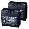 2 Stuks: VMF DC18-12 AGM Deep Cycle Loodaccu's (12V, 18 Ah, T3 terminal) AVM00242 - 1