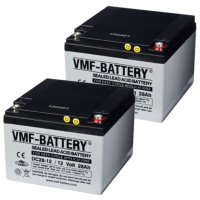 VMF 2 Stuks: VMF DC28-12 AGM Deep Cycle Loodaccu's (12V, 28 Ah, T3 terminal)  AVM00246
