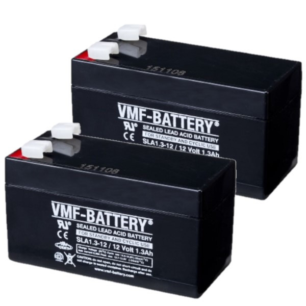 VMF 2 Stuks: VMF SLA1.3-12 VRLA AGM Loodaccu's (12V, 1.3 Ah, T1 terminal)  AVM00227 - 1