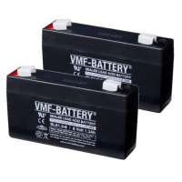 VMF 2 Stuks: VMF SLA1.3-6 VRLA AGM Loodaccu's (6V, 1.3 Ah, T1 terminal)  AVM00182