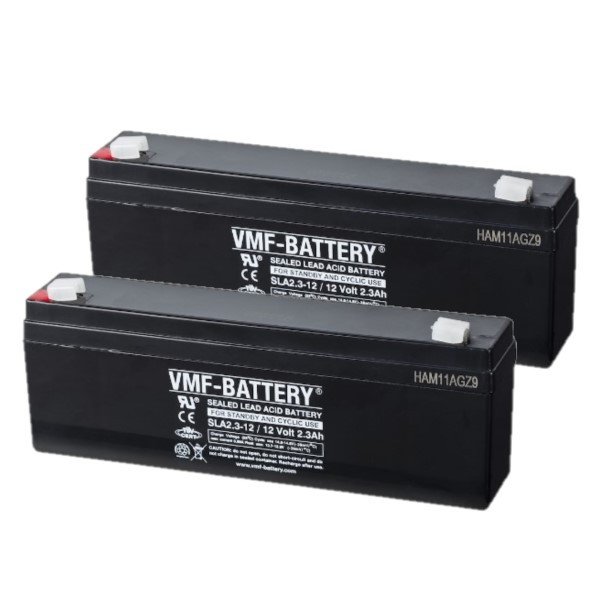 VMF 2 Stuks: VMF SLA2.3-12 VRLA AGM Loodaccu's (12V, 2.3 Ah, T1 terminal)  AVM00230 - 1