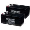 2 Stuks: VMF SLA3.2-12 VRLA AGM Loodaccu's (12V, 3.2 Ah, T1 terminal)