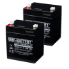 2 Stuks: VMF SLA5-12 VRLA AGM Loodaccu's (12V, 5 Ah, T1 terminal)
