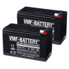 2 Stuks: VMF SLA7-12 VRLA AGM Loodaccu's (12V, 7.0 Ah, T1 terminal)