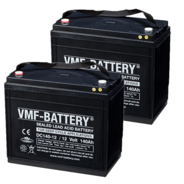 2 stuks: VMF DC140-12 AGM Deep Cycle accu's (12V, 140 Ah, T5 terminal) AVM00289 - 1