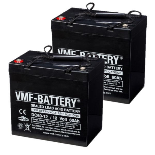 2 stuks: VMF DC60-12 AGM Deep Cycle accu's (12V, 60 Ah, T11 terminal) AVM00161 - 1