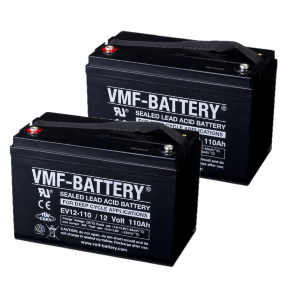 2 stuks: VMF EV12-110 AGM Deep Cycle accu's (12V, 110 Ah, T5 terminal) AVM00283 - 1