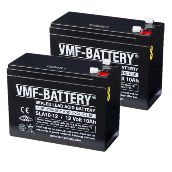 VMF 2 stuks: VMF SLA10-12 VRLA AGM Loodaccu's (12V, 10 Ah, T1 terminal)  AVM00190 - 1
