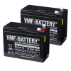 2 stuks: VMF SLA10-12 VRLA AGM Loodaccu's (12V, 10 Ah, T1 terminal)