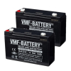 2 stuks: VMF SLA12-6 VRLA AGM Loodaccu's (6V, 12 Ah, T1 terminal)