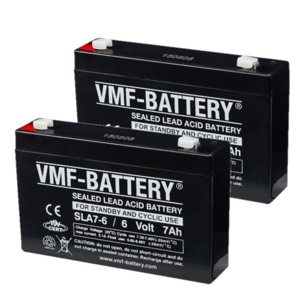 VMF 2 stuks: VMF SLA7-6 VRLA AGM Loodaccu's (6V, 7.0 Ah, T1 terminal)  AVM00167 - 1