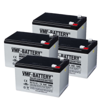 VMF 4 Stuks: VMF DC12-12 AGM Deep Cycle Looaccu's (12V, 12 Ah, T2 terminal)  AVM00180